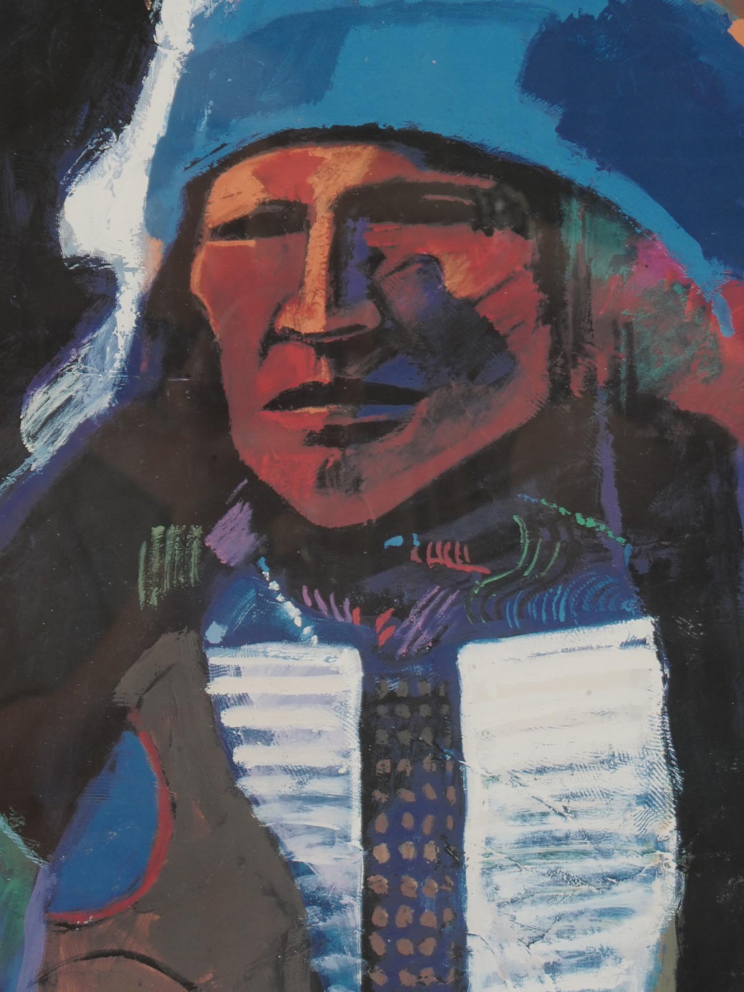 NATIVE AMERICAN PRINT HAND SIGNED BY JOHN NIETO PIC-2